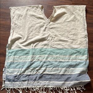 Tribe Alive Cream and Blue Swim Coverup